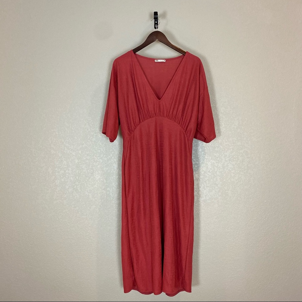 Zara Rust Red Maxi Dress